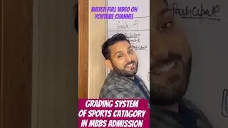 Grading System of SPORTS QUOTA IN MBBS ADMISSION PUNJAB
