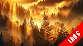 HD Aerial Misty Forest at Sunrise &ndash; Majestic Nature Footage