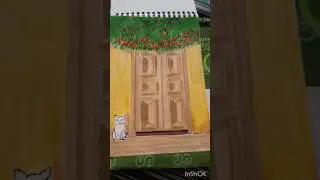 Waiting for someone to open the door..#shorts#viral#viralshorts#ytshorts#art#drawing#painting