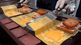 Amazing Folding Ham Cheese Egg Toast / Korean street food