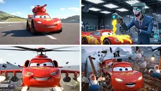 Lighting McQueen Tank VS Lightning McQueen Dragon VS McQueen VS Helicopter Lighting McQueen Train