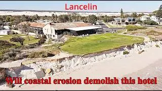Visit the Lancelin sand dunes and the hotel on the coast that will fall into the sea.