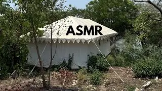 ASMR Tent Tour in Forest | Nature Sounds, Fabric Tapping & Zipping Triggers for Sleep