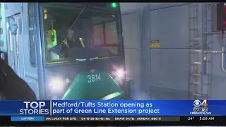 New Medford-Tufts MBTA station opens on Green Line extension