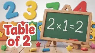 Table of 2 for kids & Preschool - Without Rhymes - Multiplication Math Tables | Kids Learning - AF