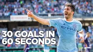 30 David Villa Goals in 60 Seconds
