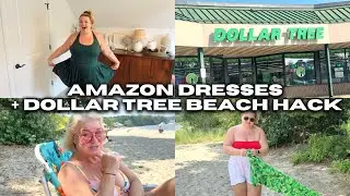 DOLLAR TREE BABY BEACH HACK + AMAZON ATHLEISURE DRESSES | DAY IN MY LIFE VLOG