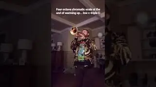 LOW C TO TRIPLE C?? FOUR OCTAVE CHROMATIC SCALE ON TRUMPET!!!