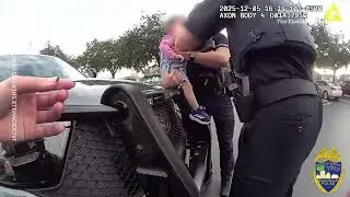 Jacksonville officers break car window to rescue baby locked inside