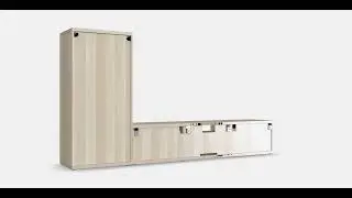 BEST&Aring; TV storage combination-glass doors 2 | AR | 3DArt