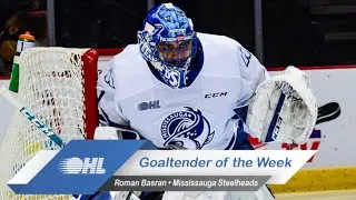Steelheads' Roman Basran Named OHL Goaltender of the Week