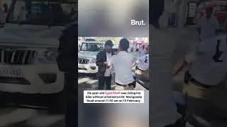 A traffic cop caught a man riding without a helmet, but he didn&rsquo;t expect what the man would do next&hellip;