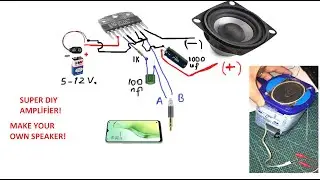 How to make amplifier very easy // TDA7056 ic SİMPLE AUDİO AMPLİFİER. // KENDİ AMPLİFİKATÖRÜNÜ YAP
