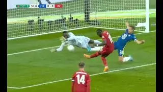 Regardez la double parade de Edouard Mendy face &agrave; Sadio Man&eacute; (CHELSEA-LIVERPOOL) en final CARABAO