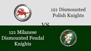 Medieval 2 Total War | [Poland] Dismounted Polish Knights vs [Milan] Dismounted Feudal Knights
