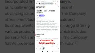 Penny Stock! Capital Trade Links Share Details Analysis ! #shorts