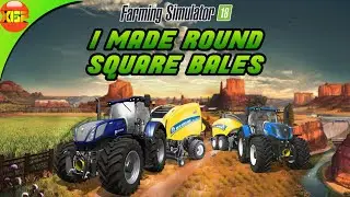 Making Too Many Round & Square Wheat Straw Bales | Farming Simulator 18
