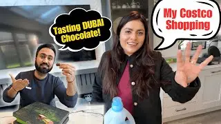 Gaurav&rsquo;s Reaction After Tasting DUBAI Chocolate | Our Costco Shopping Haul UK | Indian Youtuber
