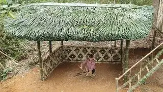 How to make a two-story bamboo house for the kitchen, complete the house frame