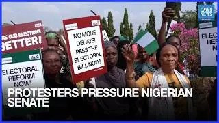 Nigerian Protesters Pressure Senate Ahead of Electoral Reform Debate | Dawn News English