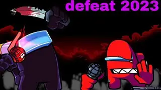 fnf defeat 2023 but black and red impostor sings it