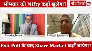 Exit Poll के बाद Share Market कहाँ जायेगा? | SanjeevniTV | Subhash Agrawal