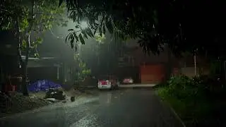Quiet Night Rain on an Empty Road | Relaxing Sounds for Deep Sleep