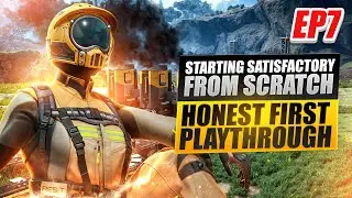 Satisfactory - Episode 7: Steel Production, Level 3 Conveyors & Tractor Testing! | Rebuild Continues