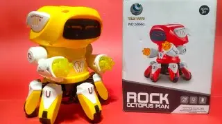 smart octopus electric robot |3D to 10D led cool action & dance| unboxing &tasting @BIDTOYTV