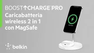 Supporto di ricarica wireless 2 in 1 con MagSafe BOOST&uarr;CHARGE&trade; PRO