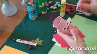 Osterhasen basteln aus Klopapier-Rollen