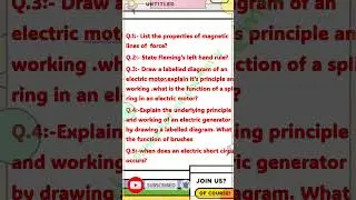 jkbose magnetic effects of electric current class 10🔥jkbose class 10th science important questions