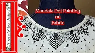 How to Paint Dot Mandalas #039 - Painting on Fabric