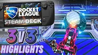 Rocket League Steam Deck Gameplay | 3v3 Highlights