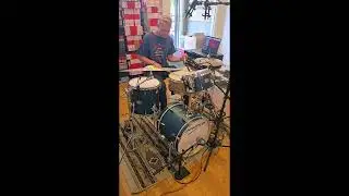 (SOLD) Drum Kits - Canopus 14x18 8x12 14x14 Yaiba II Bop (Indigo Matt Lacquer)