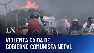 Incendiaron edificios públicos: violenta caída del gobierno comunista en Nepal