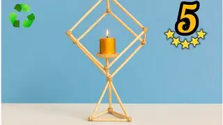 🔥 Подсвечник своими руками | Волшебство палочек от мороженого ✨