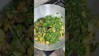 Aloo Baingan with Methi ki Sabji .❤️ #methi