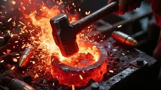 Dad made two knives for cutting bamboo with shell steel | Blacksmith