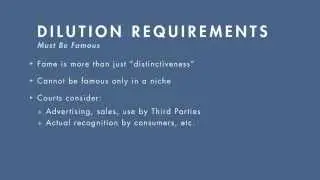 Intellectual Property tutorial: Trademark Dilution | quimbee.com