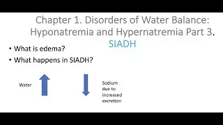 Hyponatremia Part 3. SIADH