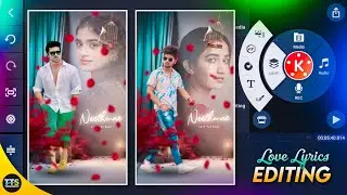 Full screen best love lyrics video editing in kinemaster | Telugu tech suresh