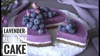Really delicious Vegan Cheesecake  recipe / Lavender - blueberry cake / Sugar Free / Лавандовое поле