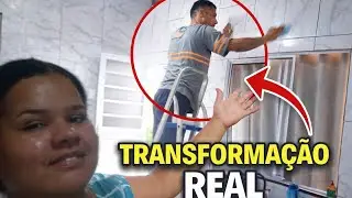 DIA DE MUITO TRABALHO/FINALIZAÇÃO DO AZULEJO DA COZINHA+COMPRAS DE MATERIAIS/ LIMPEZA NO QUINTAL