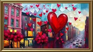 CITY OF LOVE | FRAMED TV ART WALLPAPER SCREENSAVER BACKGROUND | 2 HRS