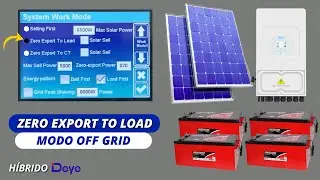 Como CONFIGURAR (Zero Export To Load) H&iacute;brido Deye | Modo OFF GRID com baterias de CHUMBO &Aacute;CIDO
