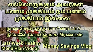 Money Savings Vlog and Last Week Healthy Menu Plan Video