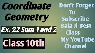 #Coordinate Geometry#Ex.7.2#10th Math#ETT Second subject Paper#PSEB,NCERT,CBSE