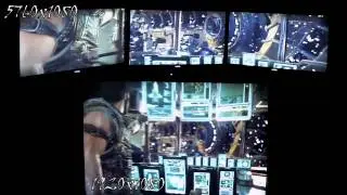 Bulletstorm Resolution Comparison  3 monitor vs 1 monitor.