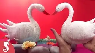 DIY Woolen Swan : How to make Swan Showpiece for Home Decoration
